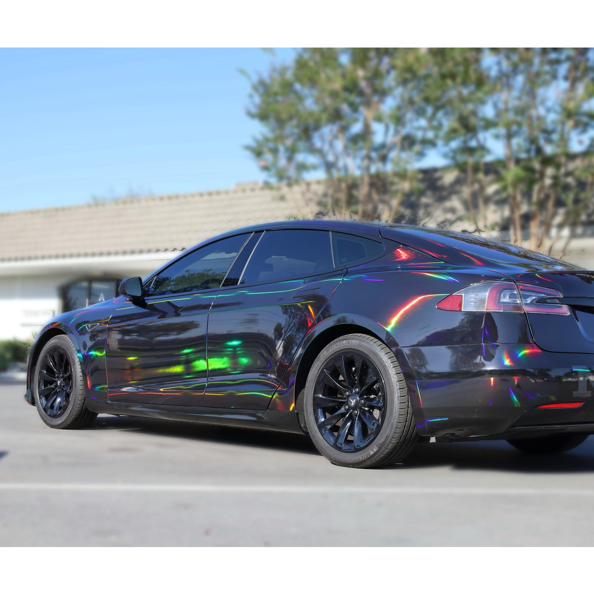 Chrome Laser Electroplated Black Vinyl Car Wrap - Tinybot Vinyl