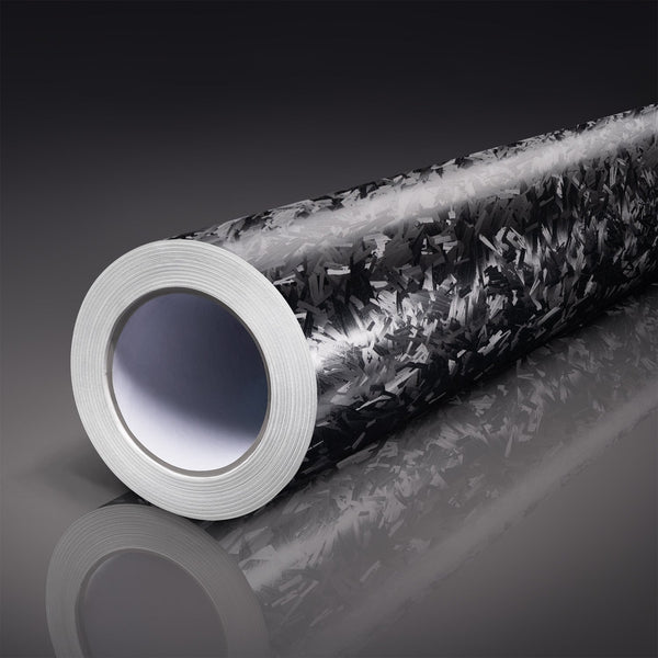 ス*ァ様 ロスト　UBER D 5.7 27ℓ CARBON WRAP Satin Forged Shattered Carbon Fiber Black Vinyl Car Wrap-Tinybot