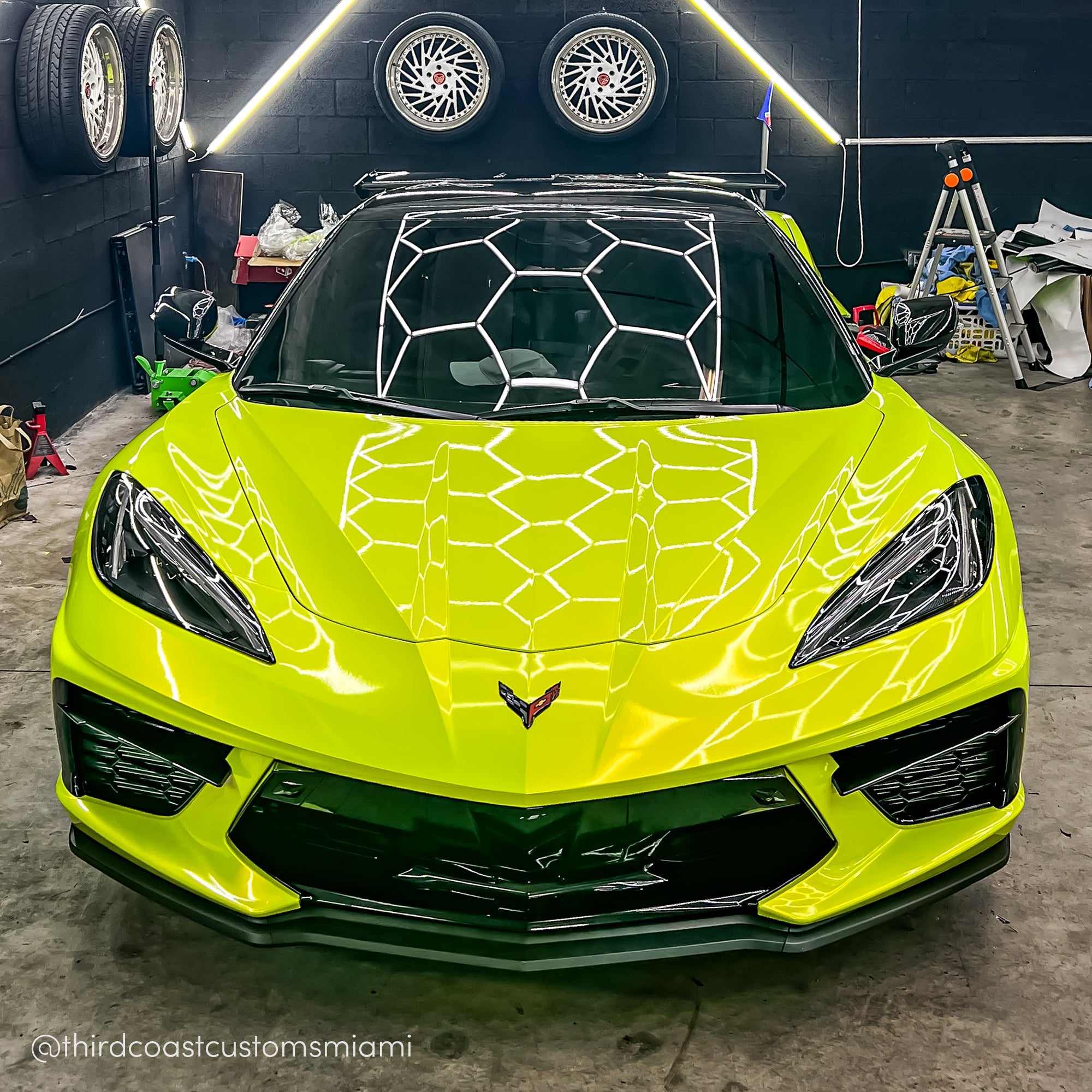 Space Gold Neon Yellow Vinyl Car Wrap-Tinybot Vinyl – Tinybot